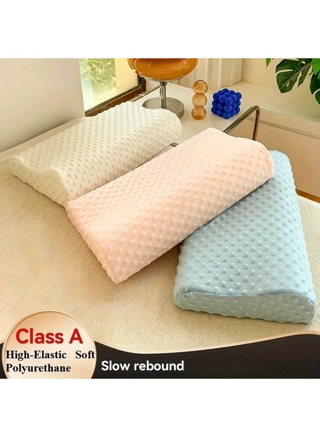 Rose Color Traction Wave Pillow Memory Foam Medium Firmness Ergonomic Support Machine Washable - Image 4
